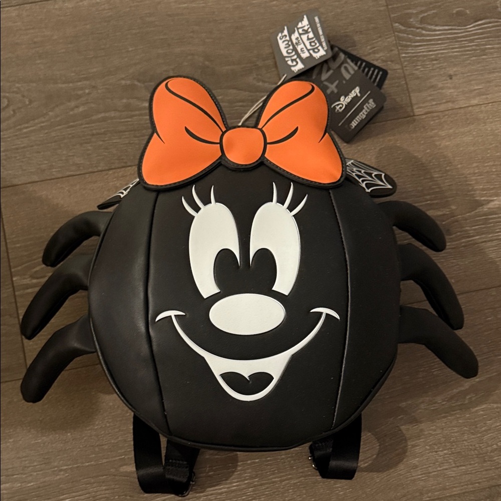 Loungefly Minnie Halloween Black and Orange Spider Bag
